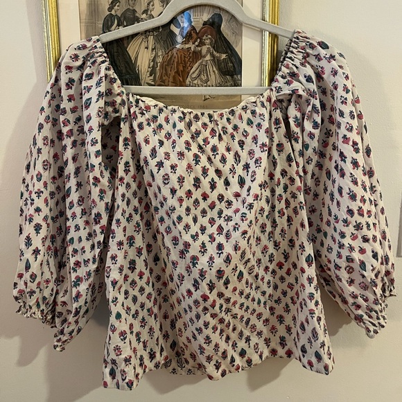 Block print cotton blouse - Picture 3 of 4